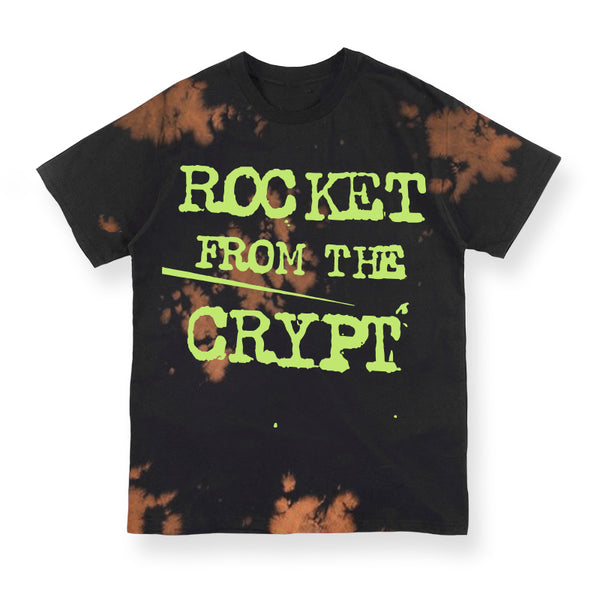 GREEN LOGO BLEACHED T-SHIRT